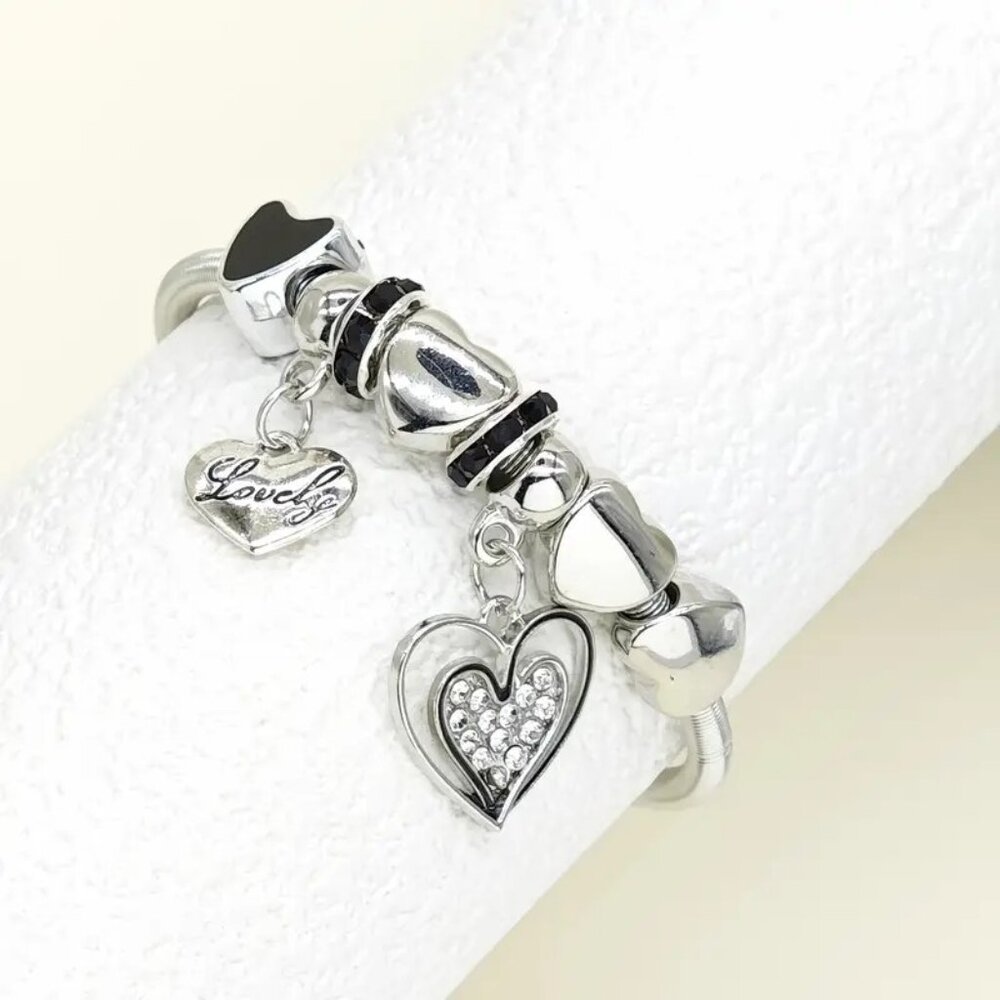 1pc.  Elegant Bracelet with Sparkling Rhinestone Charm